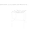 Tall square table with recycled teak top Elstow