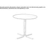 Folding round garden table made of laminate Siziano