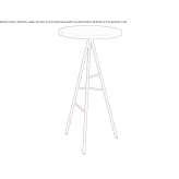 Round metal garden table Brinas