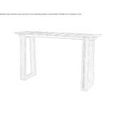 High garden table made of recycled teak Arganda
