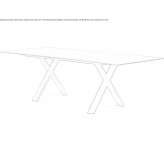 Xeramica rectangular garden table Adamowka