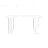 Rectangular high table made of teak wood Batabano