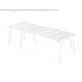 Extendable rectangular teak table Sieradza
