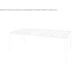 Rectangular garden table with recycled teak top Elstow