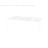 Rectangular table with teak top and abstract moldings Elstow