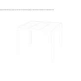 Square aluminum garden table with HPL top Elstow