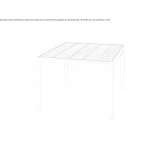 Square garden table with recycled teak top Elstow