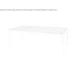 Rectangular table with a teak top and straight slats Elstow
