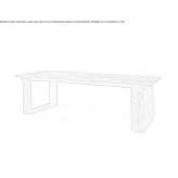 Rectangular garden table made of recycled teak Arganda