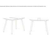 Rectangular garden table made of HPL Bisbee