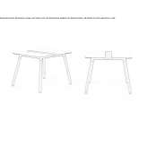Square garden table made of HPL Bisbee