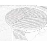 Round aluminum garden table Juquia