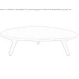 Low teak garden table Londrina
