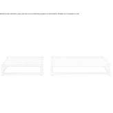 Aluminum garden table with a stone top Itaiba