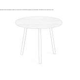 Low, round garden table made of teak wood Pavie