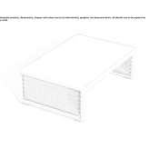 Rectangular aluminum coffee table Tecamac