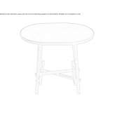 Oval brass garden table Walkern