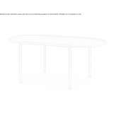 Oval, painted metal garden table Tuchin