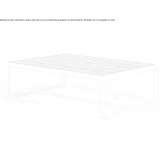Niski stolik kawowy z iroko i aluminium Fornoles
