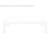 Low garden table made of aluminum and wood Oberzent
