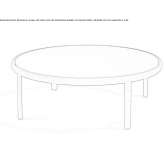 Low coffee table made of powder-coated steel with an HPL top Perego