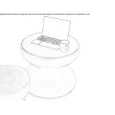 Round coffee table made of powder-coated steel Quebec