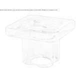 Square garden table made of blown glass Vyronas