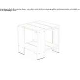 Square pine garden table Polzeath