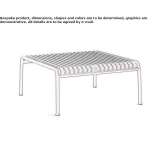 Low square coffee table made of powder-coated steel Quime