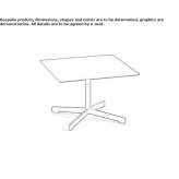 Square garden table made of powder-coated steel with a 4-star base Idil