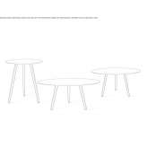 Round garden table made of powder-coated aluminum Sarule