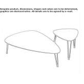 Triangular garden table made of HPL Alamor