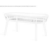 Oval garden table made of polyethylene fiber Coracora