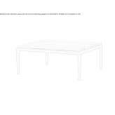 Low square garden table made of teak wood Sarule