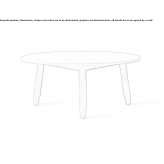 Round ceramic garden table Lezan