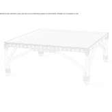 Low square wicker garden table Marslet