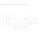 Round garden table made of painted metal Killeen