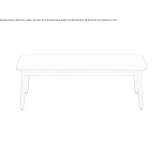 Square ceramic garden table Lezan