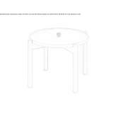 Round side table with tray Hooker