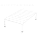Prostokątny aluminiowy stolik ogrodowy Caldera