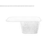 Square coffee table made of light concrete Motcombe