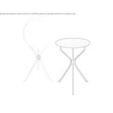Folding steel coffee table Sinop