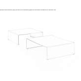 Niski aluminiowy stolik kawowy Baselice