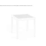 Square technopolymer coffee table Buritama