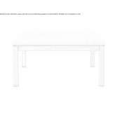 Square garden table made of marble and steel Reznos