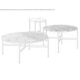 Low round coffee table made of marble Apas