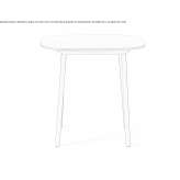 Square ceramic garden table Etoka
