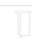 Round, high side table made of powder-coated aluminum Pescia