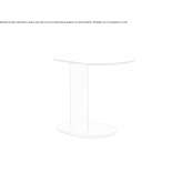 Oval aluminum side table Turda