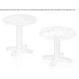 Garden table in reclaimed wood and marble Tocopero